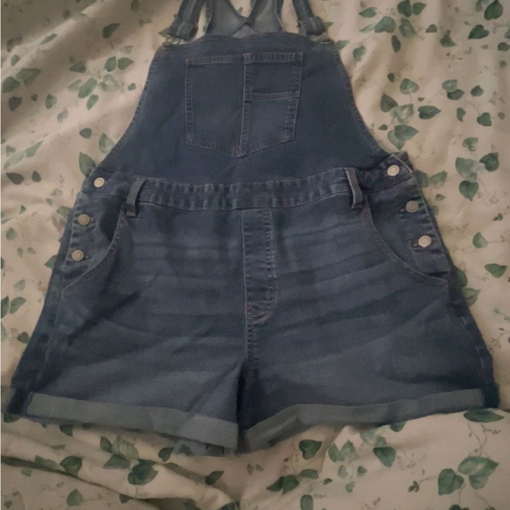 Denim Overall Shorts